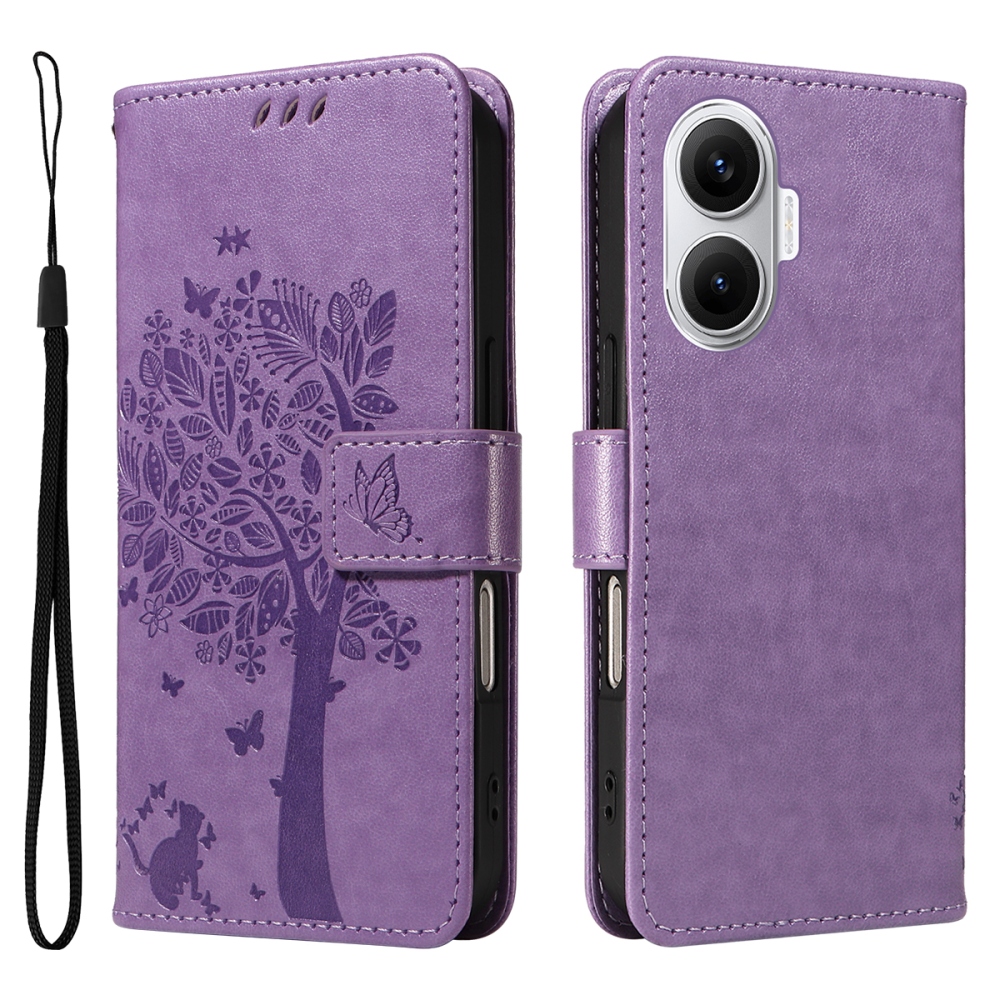 Fák könyv tokja Xiaomi Poco F7 5G - világos lila