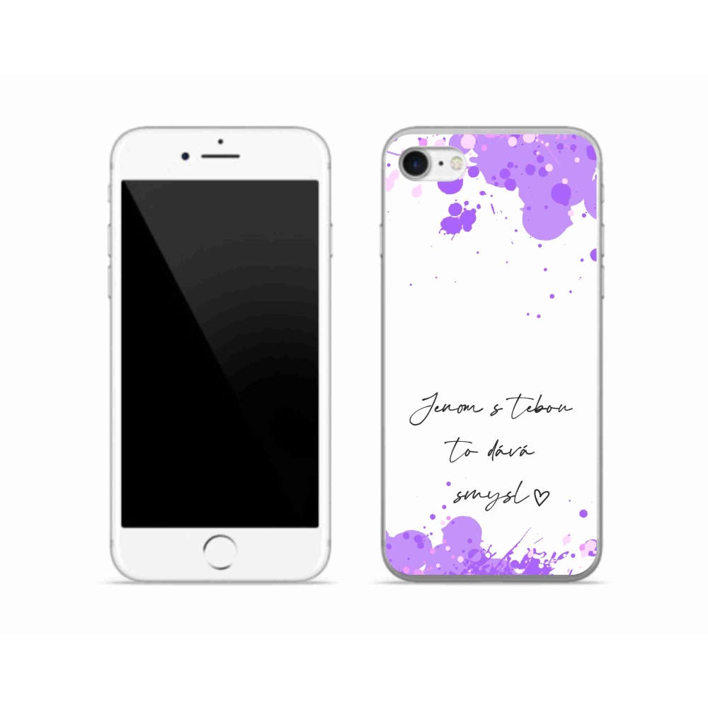 Gél borítás mmCase iPhone SE (2020) - szerelmes szöveg fehér háttérrel