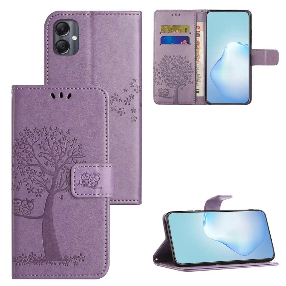 Fa könyv tok Samsung Galaxy A07 4G - világos lila