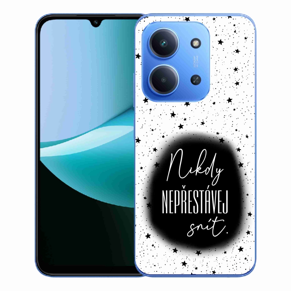 Gél borítás mmCase a Xiaomi Redmi 15C 4G/5G (173mm) - idézet 1 fekete és fehér háttérrel