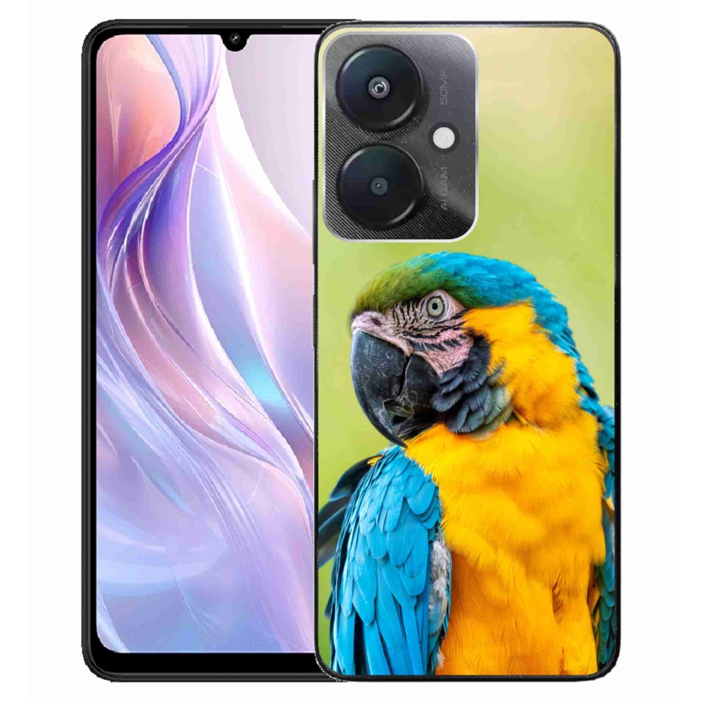 Gél tok mmCase a Xiaomi Redmi 13C 5G számára - parrot ara 2