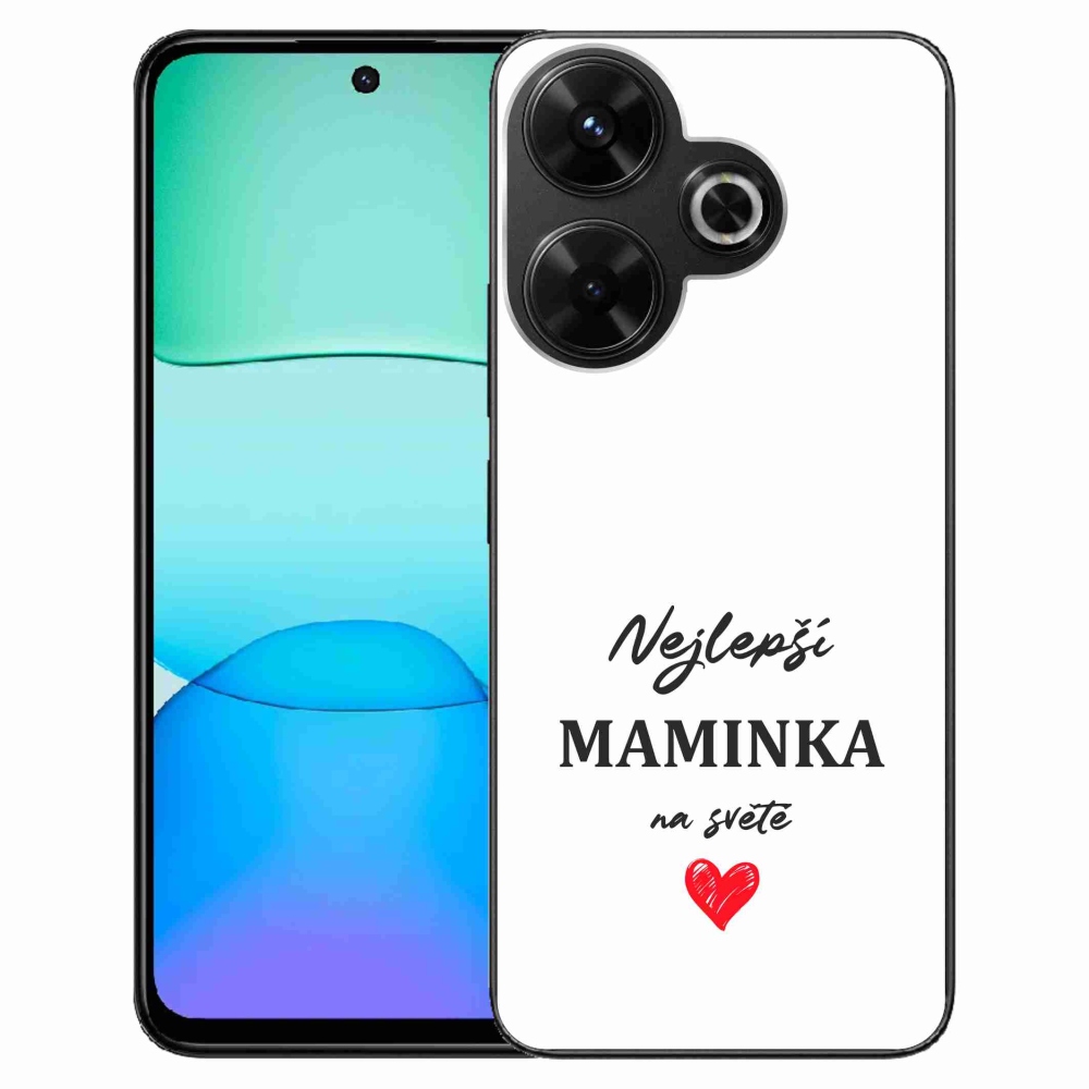 Gél borító mmCase a Xiaomi Redmi 13 4G/Poco M6 4G - legjobb anya 1 fehér háttérrel