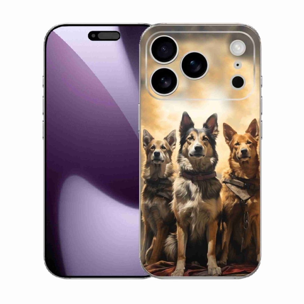 Zselés borítás mmCase iPhone 17 Pro készülékhez - három kutya