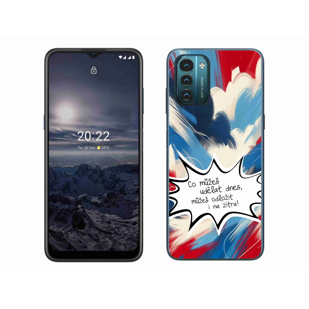 Zselés borító mmCase a Nokia G11/G21 készülékhez - vicces szöveg 9 fehér háttér