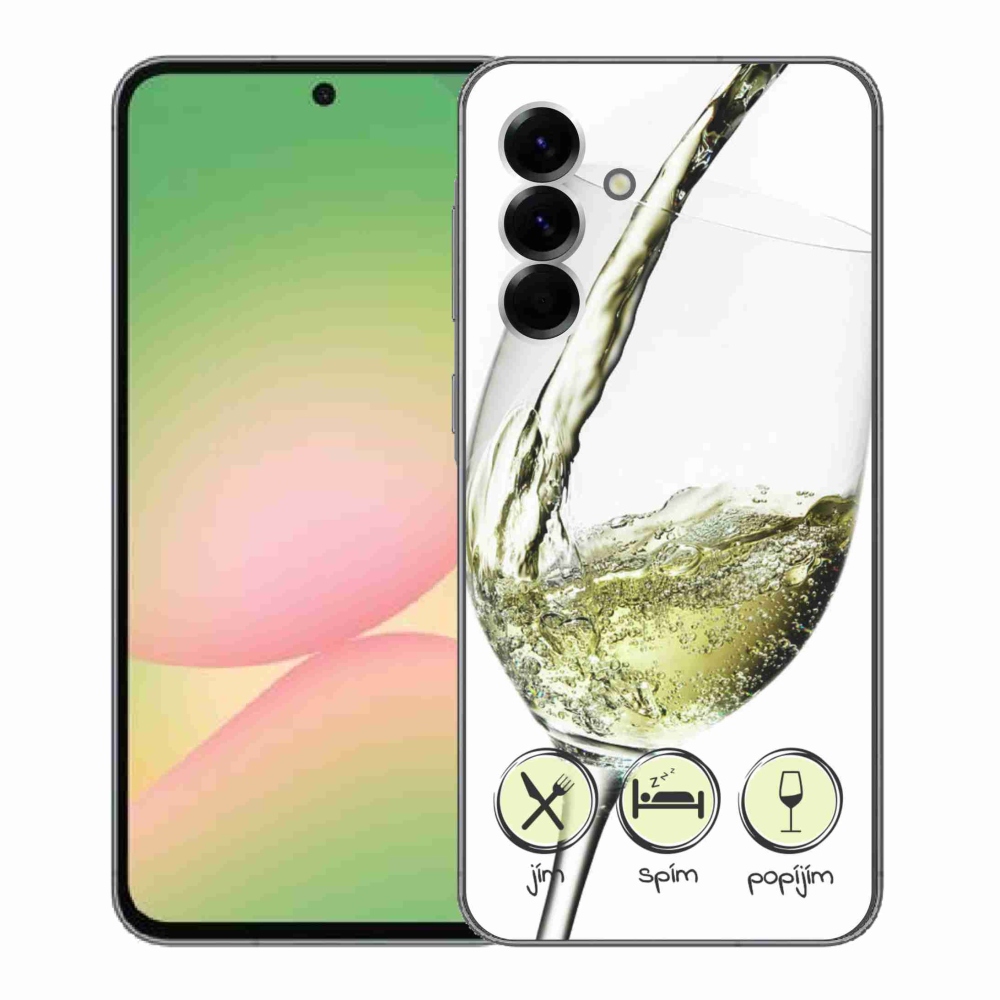 Zselés borítás mmCase Samsung Galaxy A56 5G - borospohár fehér