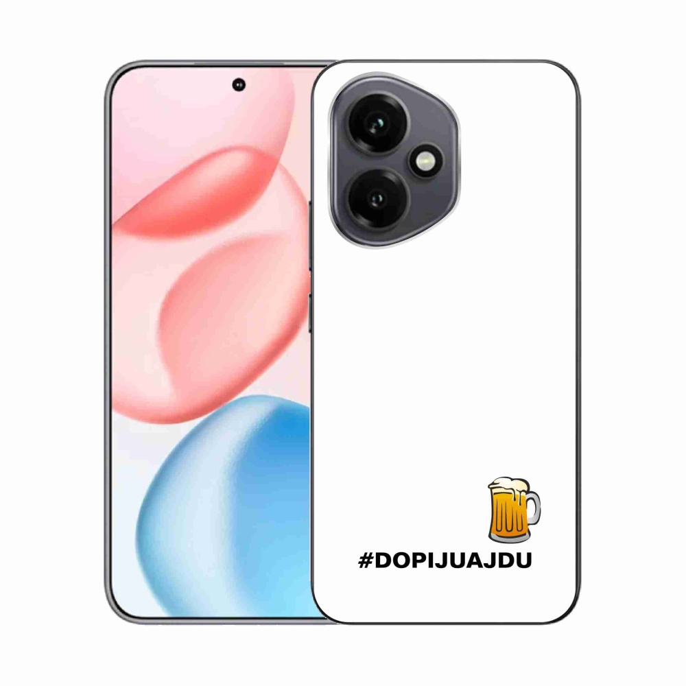 Gél borító mmCase a Honor 400-hoz - sör motívum 1 fehér háttér