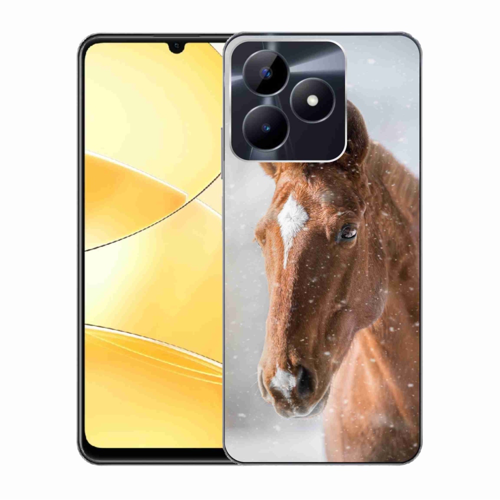 Zselés tok mmCase a Realme C51/C53 készülékhez - barna ló 2