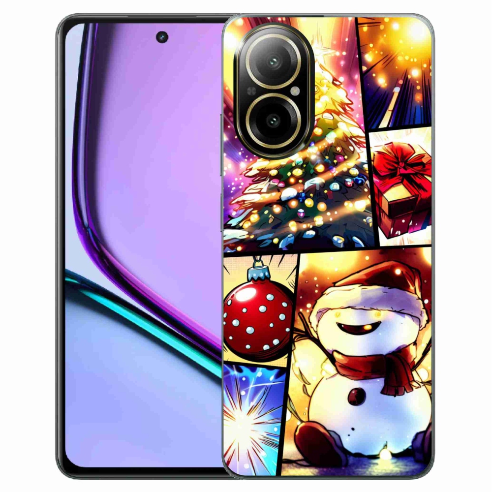 Zselés borító mmCase a Realme C67 készülékhez - karácsonyi motívumok 1