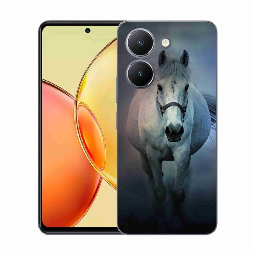 Zselés borítás mmCase a Vivo Y36-hoz - futó fehér ló