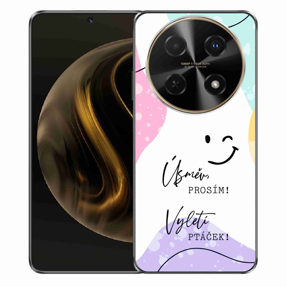 Gél borító mmCase a Huawei Nova 12i készülékhez - vicces szöveg 4 fehér háttérrel