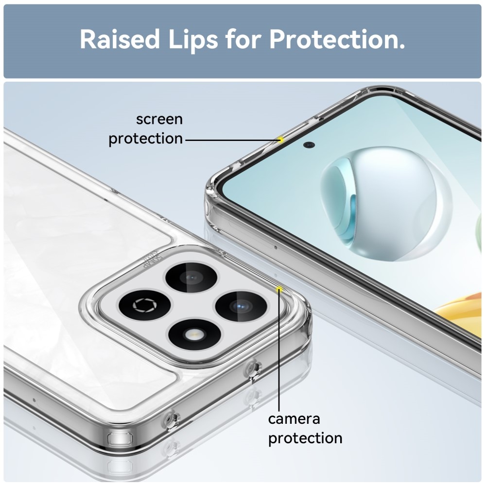 Gél tok kemény hátlappal a Honor 200 Smart 5G készülékhez - átlátszó