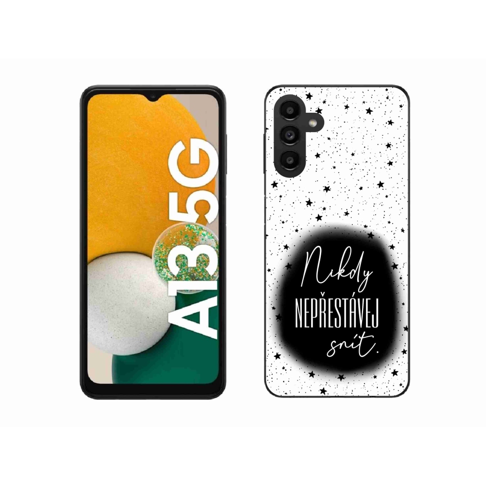 Gél borítás mmCase Samsung Galaxy A13 5G - idézet 1 fekete és fehér háttérrel