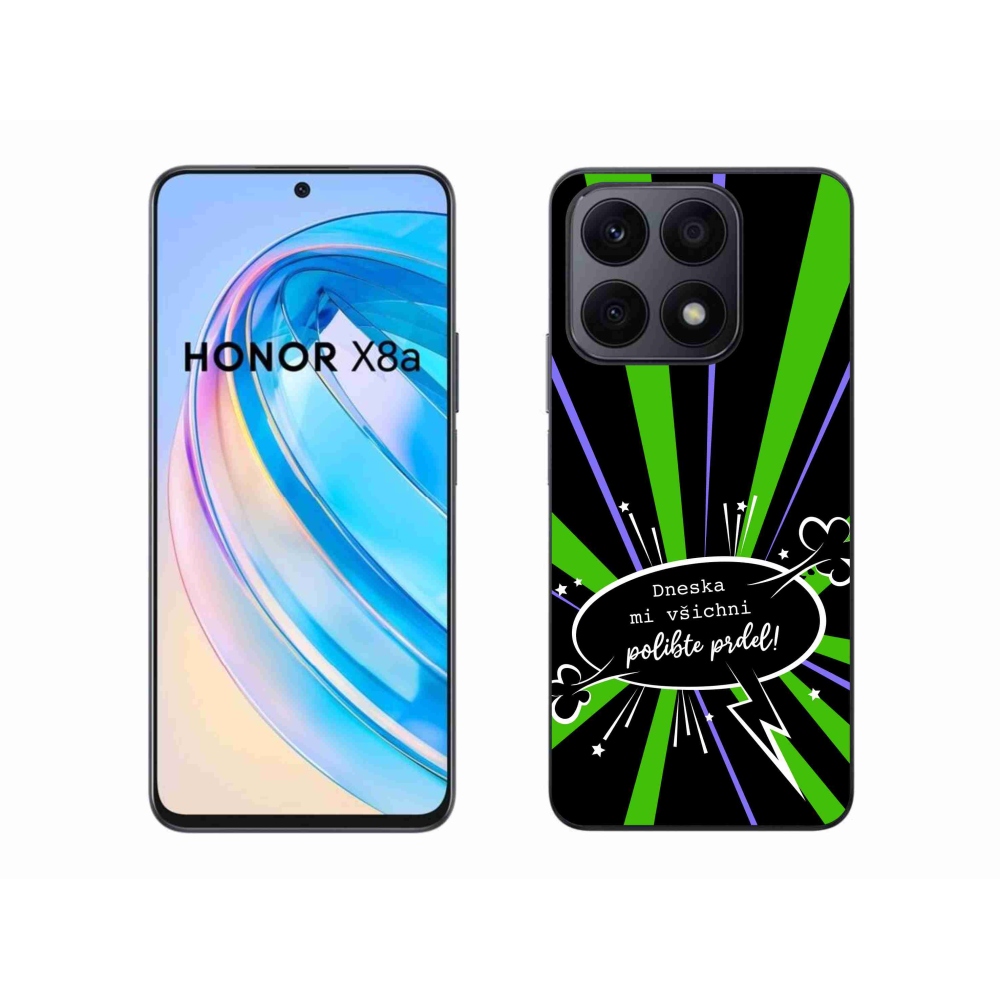 Gél borító mmCase a Honor X8a készülékhez - vicces szöveg 15 fekete háttérrel