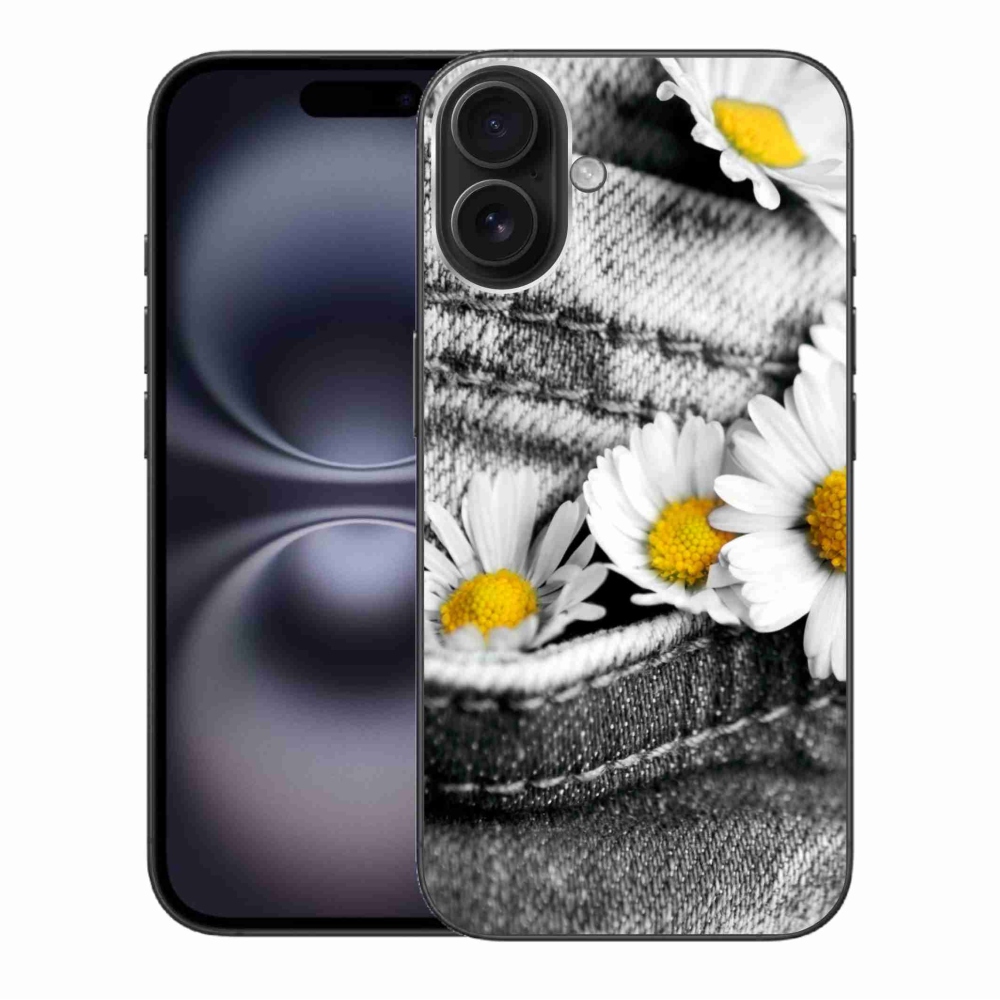 Gél tok mmCase iPhone 16 Plus készülékhez - százszorszépek