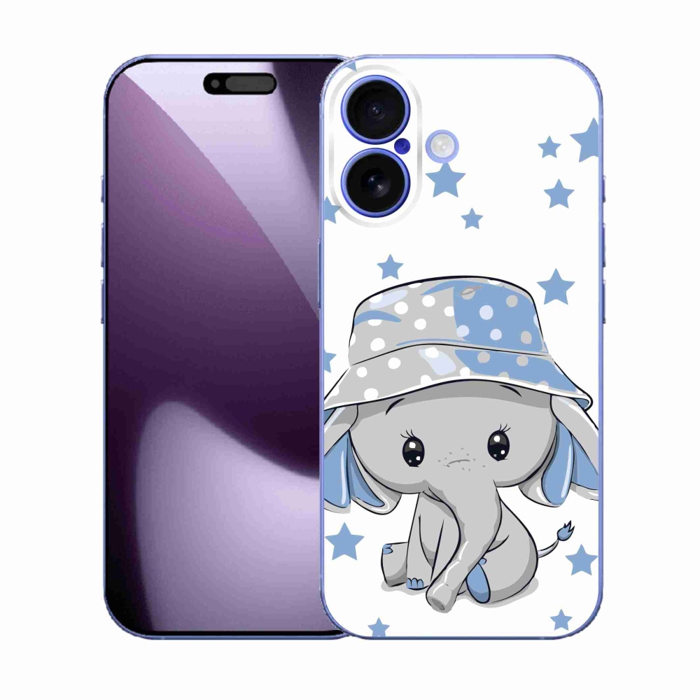 Zselés borítás mmCase iPhone 17 készülékhez - kék elefánt