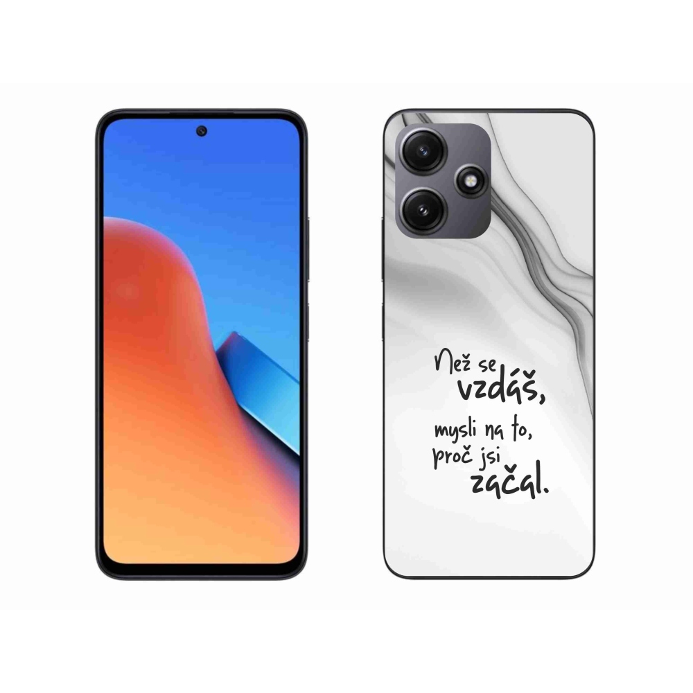 Gél borító mmCase a Xiaomi Redmi 12 5G - idézem 2 fehér háttérrel