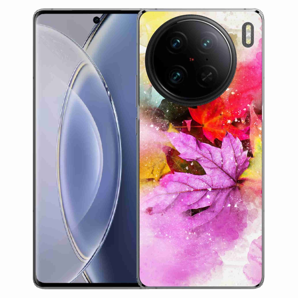 Zselés borítás mmCase a Vivo X90 Pro-hoz - színes levelek