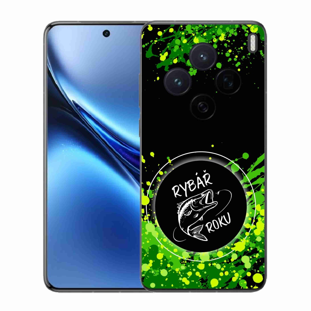 Gél borító mmCase a Vivo X200 5G-n - az év horgásza fekete háttérrel