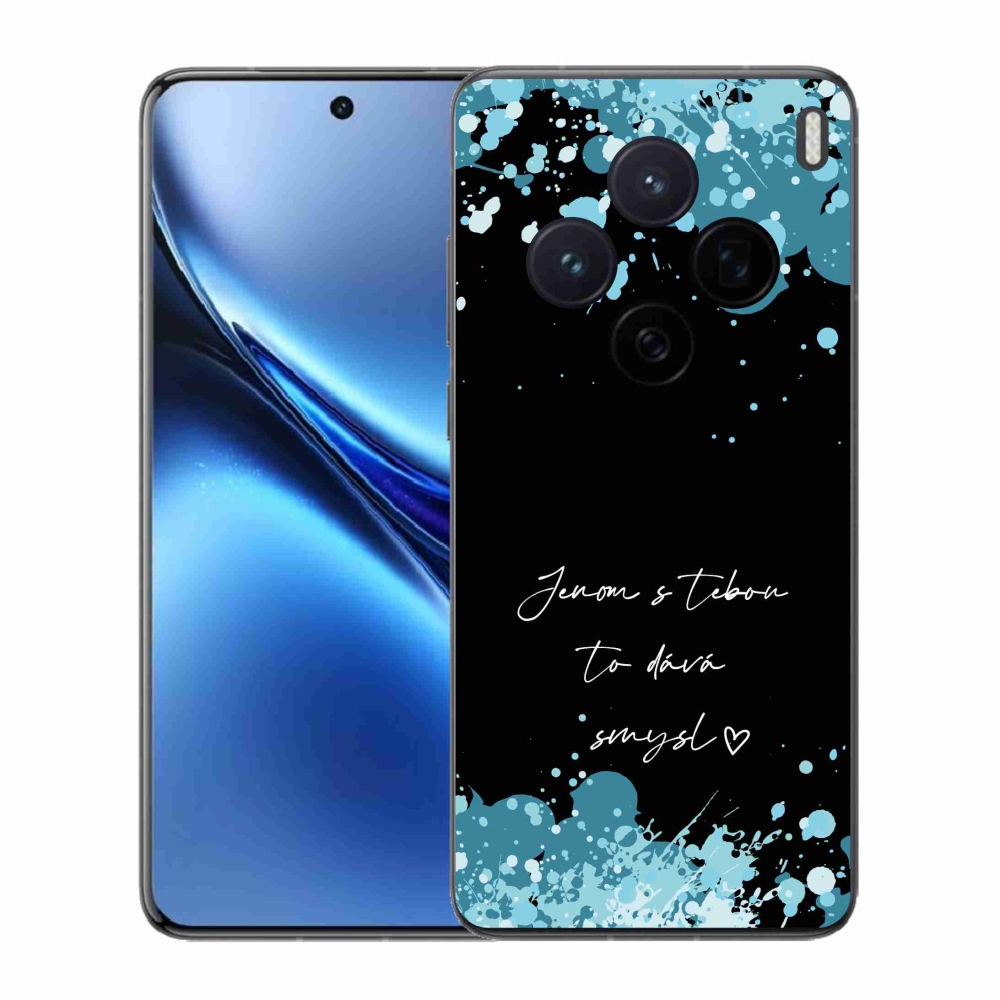 Gél borító mmCase Vivo X200 5G - szerelem szöveg fekete háttérrel