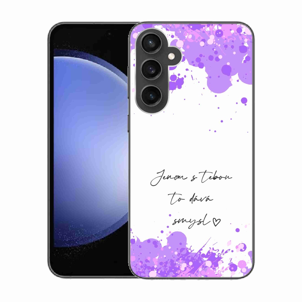 Gél borítás mmCase Samsung Galaxy S23 FE - szerelem szöveg fehér háttérrel