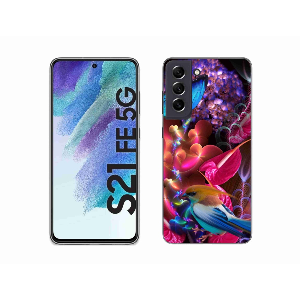 Zselés borítás mmCase Samsung Galaxy S21 FE 5G - színes virágok