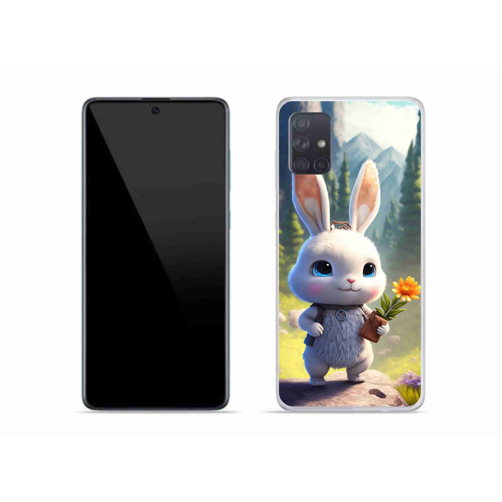 Gél védőhuzat mmCase Samsung Galaxy A51 készülékhez - aranyos nyuszi