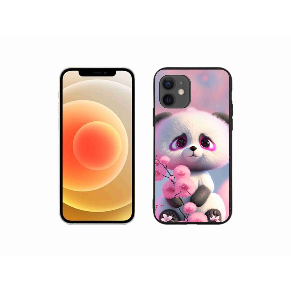 Gél borítás mmCase iPhone 12 mini készülékhez - aranyos panda 1