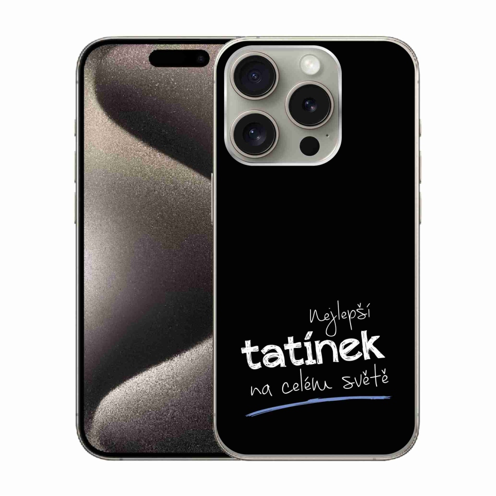 Gél borítás mmCase iPhone 15 Pro készülékhez - Best Daddy 4 Fekete háttér