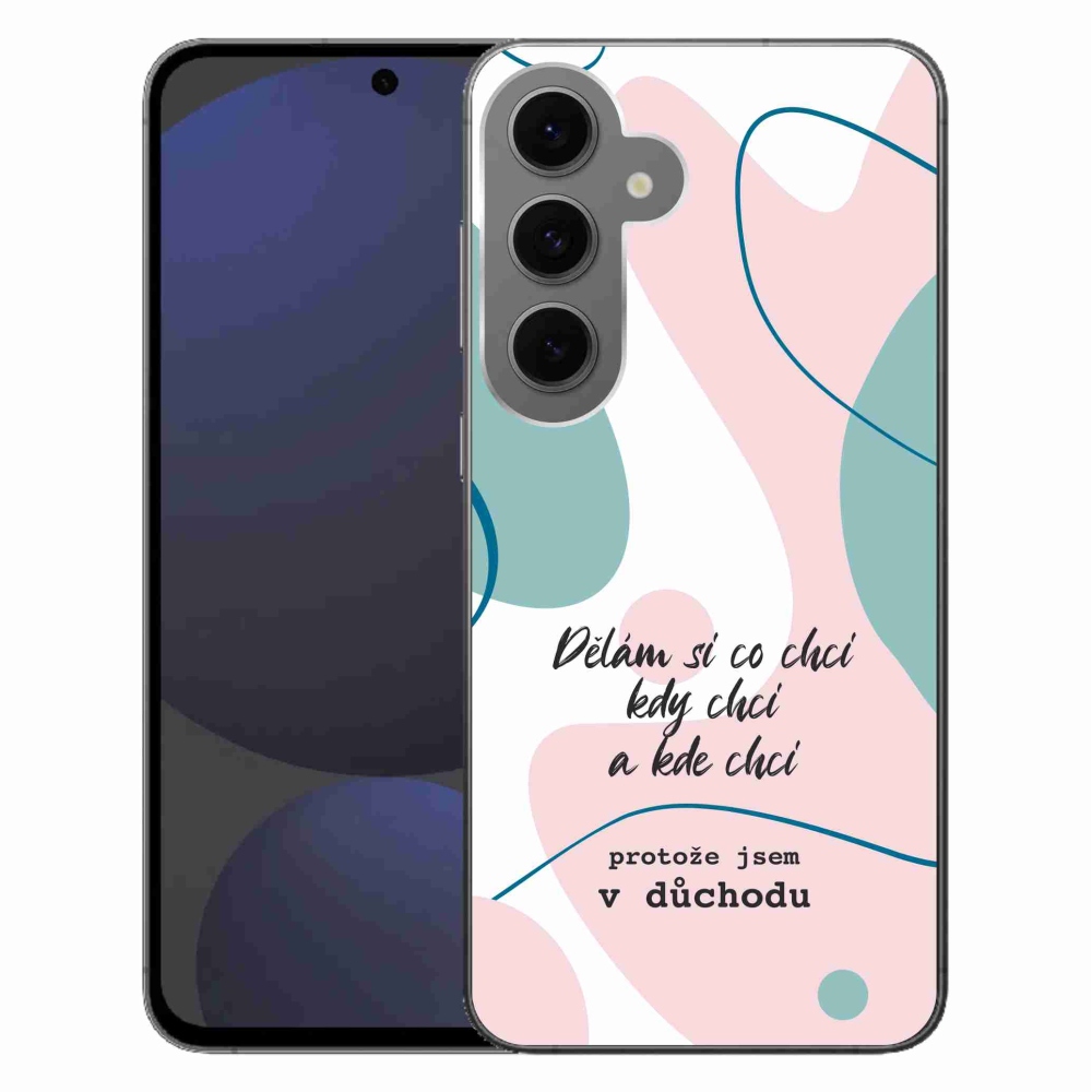 Gél borító mmCase Samsung Galaxy S24 FE készülékhez - vicces szöveg 10 fehér háttér