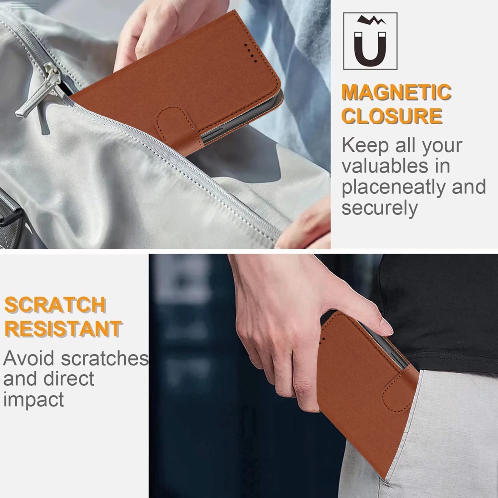 Snap book tok Samsung Galaxy A07 4G készülékhez - barna