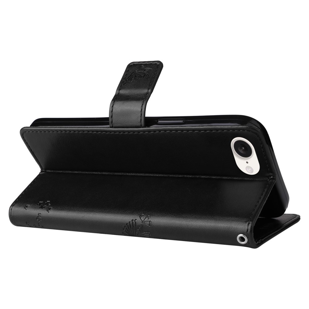 Fák könyvtáska iPhone 16e készülékhez - fekete