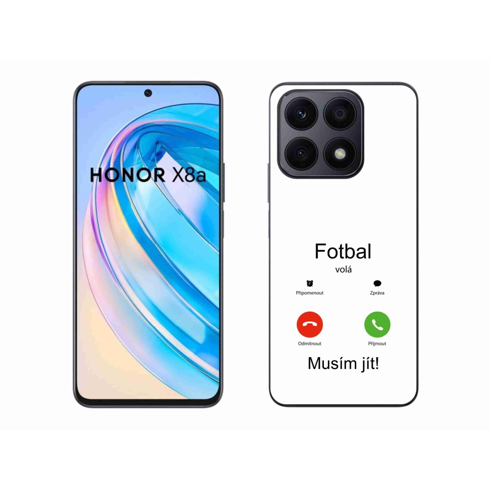 Gél borító mmCase a Honor X8a készülékhez - futball hívások fehér háttérrel