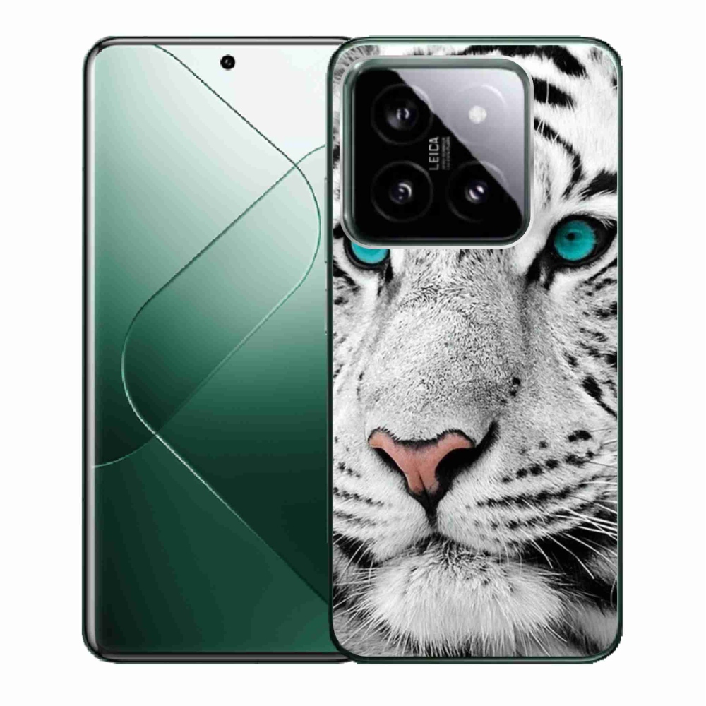 Gél borítás mmCase a Xiaomi 14-hez - fehér tigris