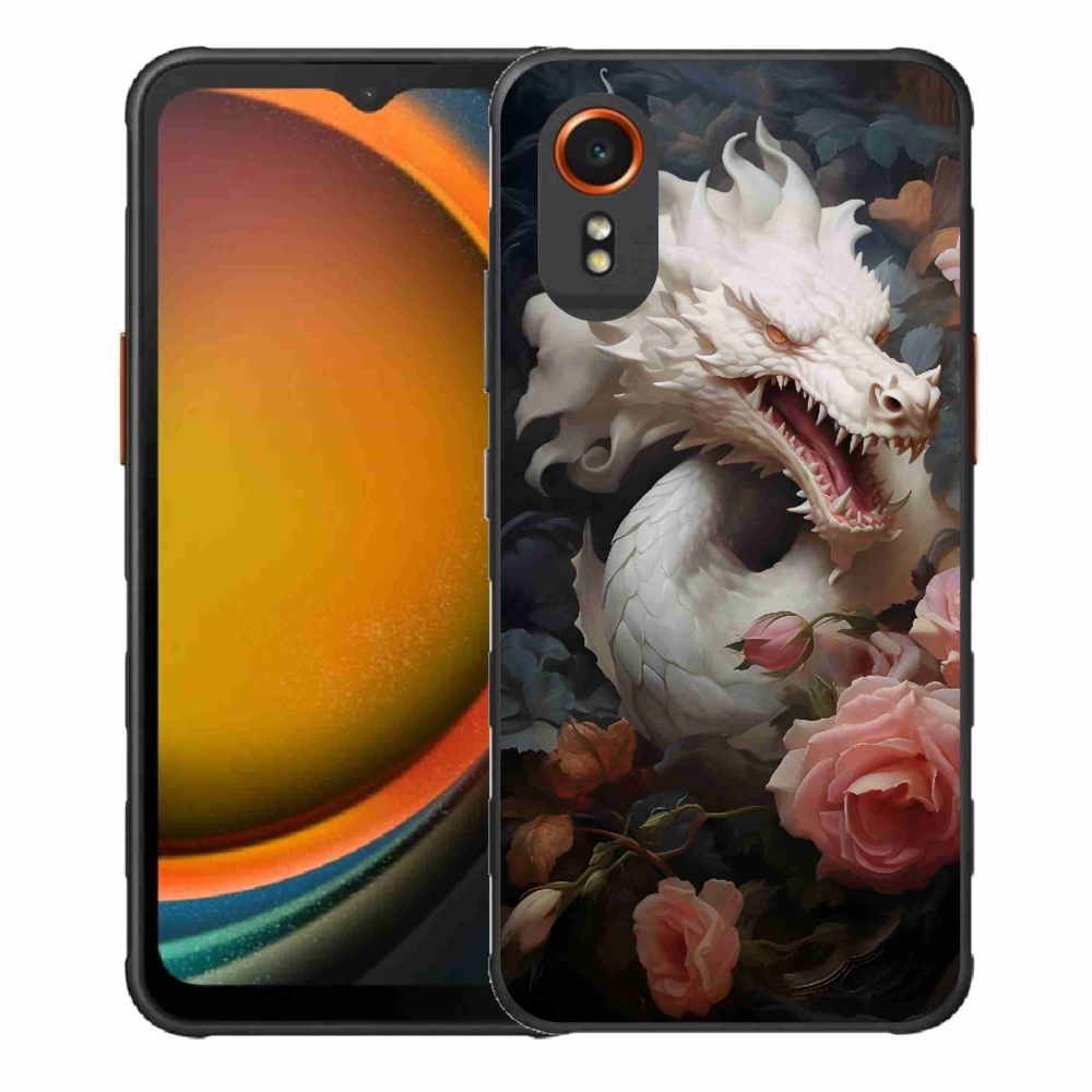 Zselés borítás mmCase Samsung Galaxy Xcover 7 készülékhez - fehér sárkány