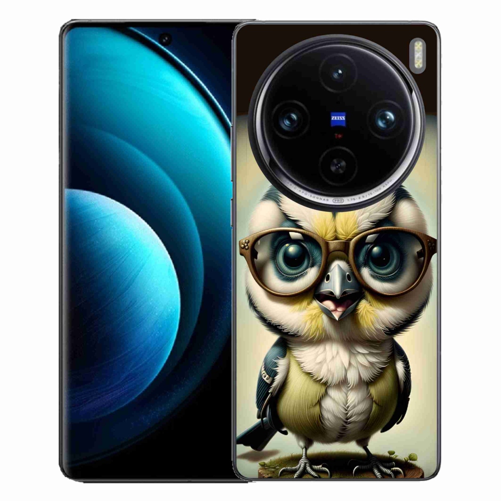 Zselés borítás mmCase a Vivo X100 Pro 5G-hez - cub szemüveggel