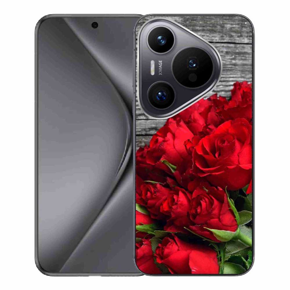 Gél borítás mmCase a Huawei Pura 70 Pro készülékhez - piros rózsa
