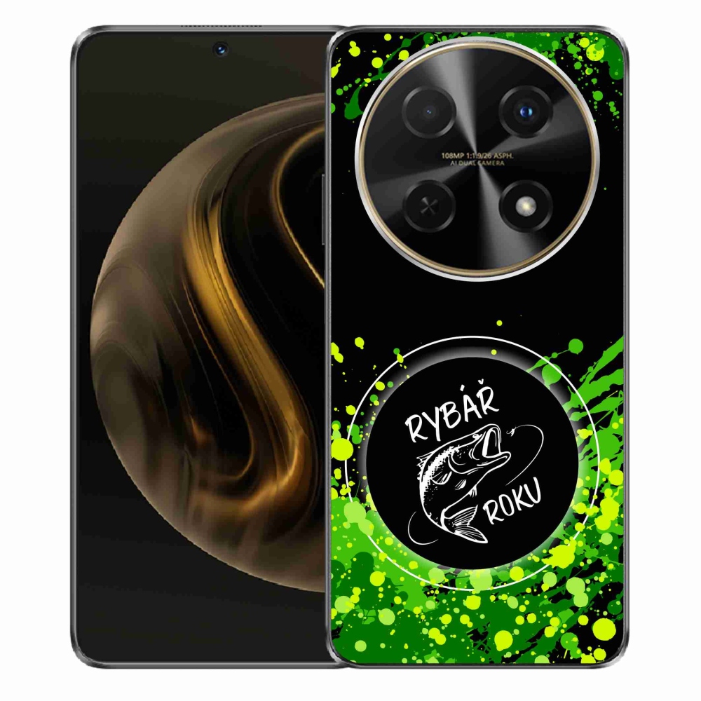 Gél borító mmCase a Huawei Nova 12i - az év horgásza fekete háttérrel