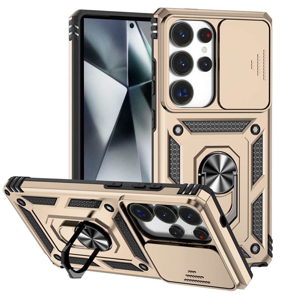 Gyűrűálló borítás Samsung Galaxy S25 Ultra készülékhez - arany színű