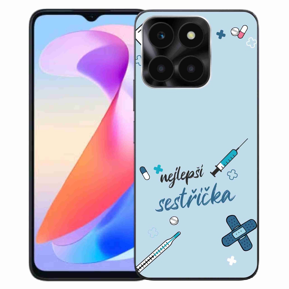 Gél borító mmCase a Honor X6a - legjobb kishúg kék háttérrel