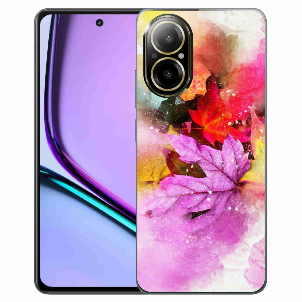 Zselés borító mmCase a Realme C67 készülékhez - színes levelek