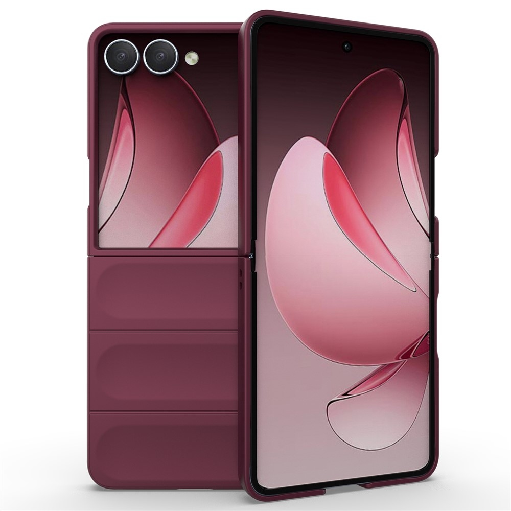 Rugg tartós zselés tok Samsung Galaxy Z Flip7 5G készülékhez - bordó színű