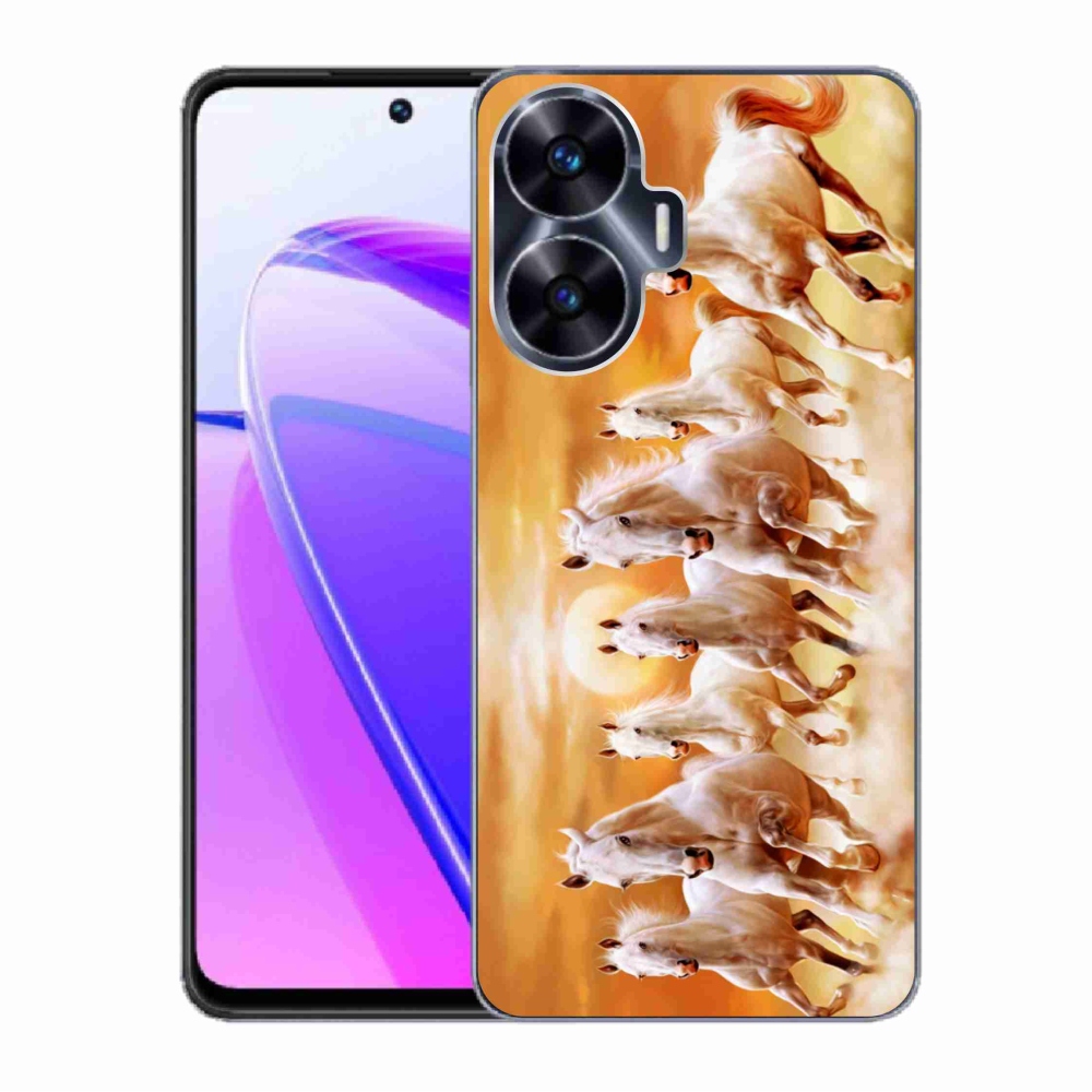 Gél tok mmCase a Realme C55 készülékhez - lovak 2