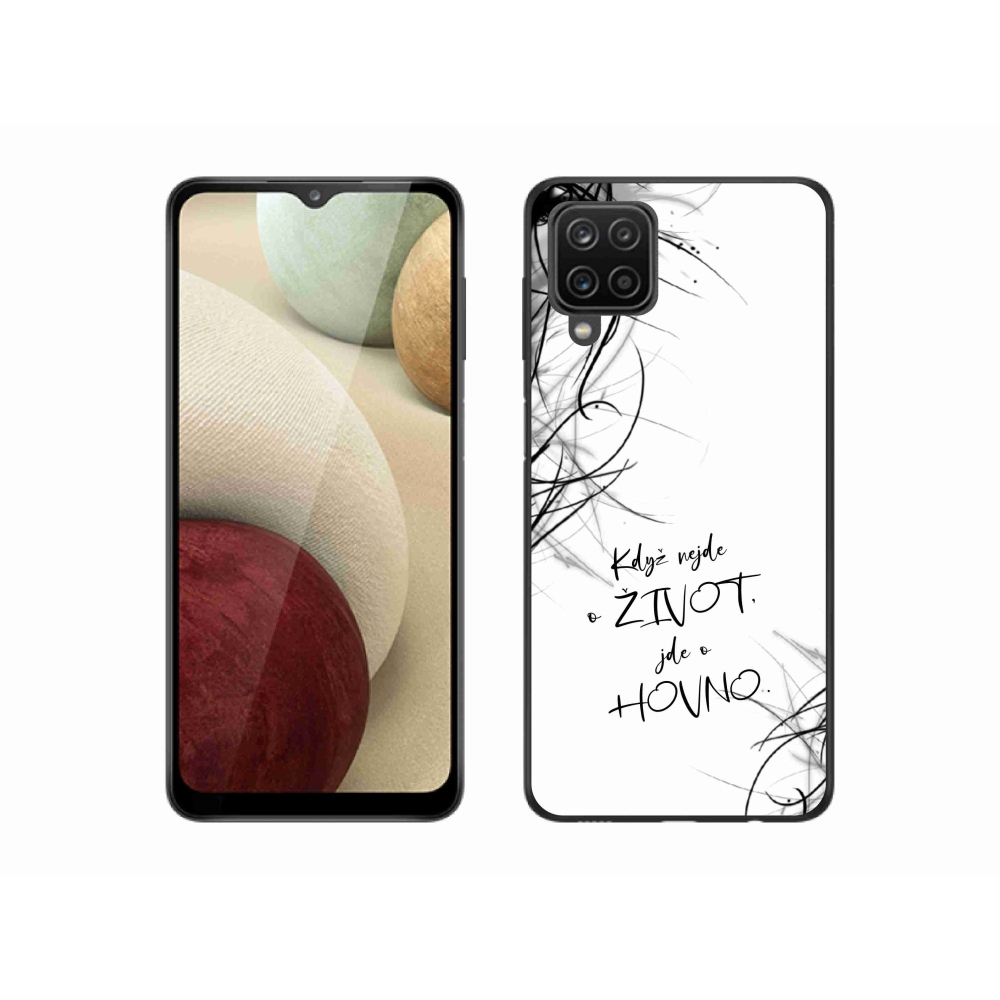 Gél borító mmCase Samsung Galaxy M12 készülékhez - vicces szöveg 16 fehér háttér