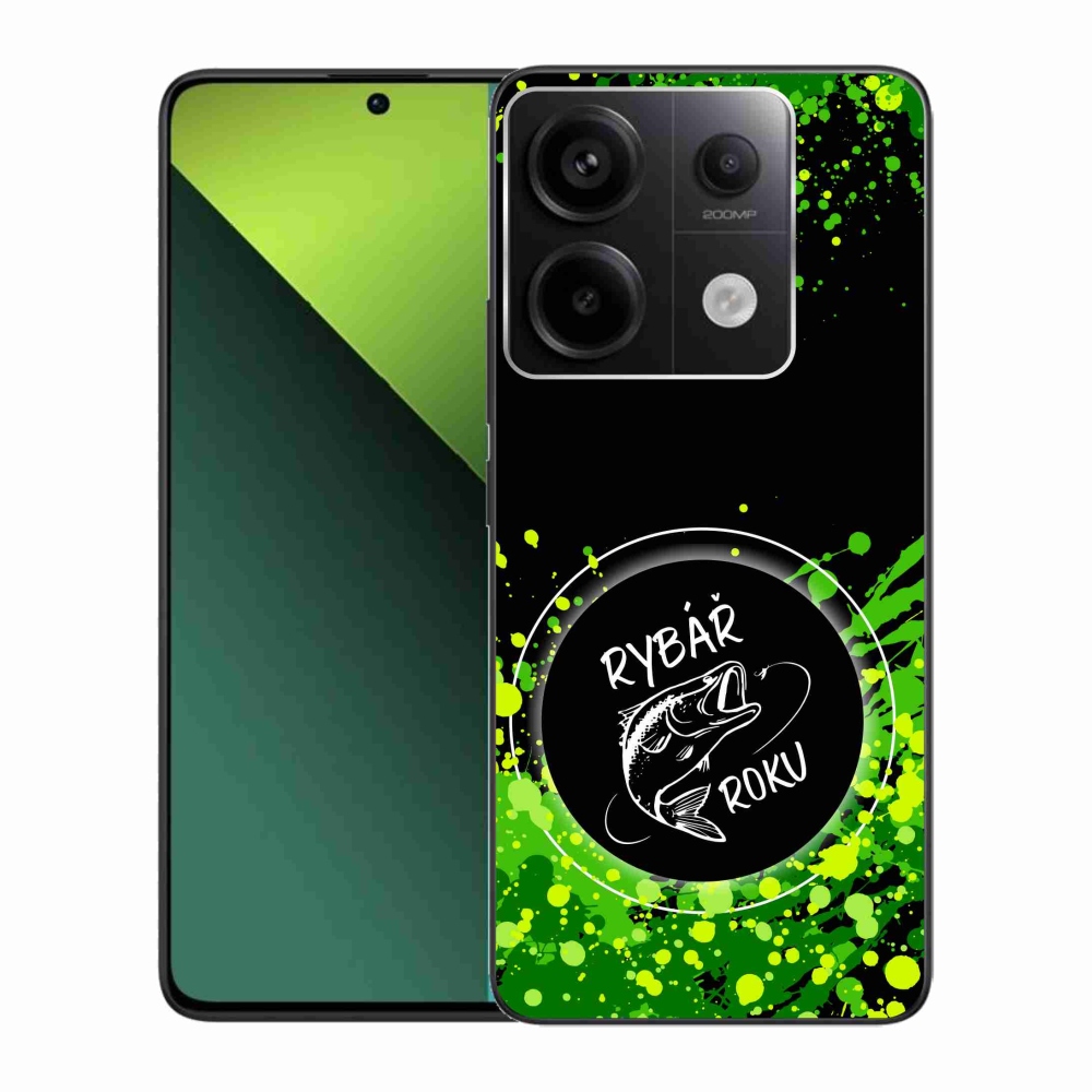 Gél borítás mmCase a Xiaomi Redmi Note 13 Pro 5G/Poco X6 5G számára - az év halászának fekete háttere