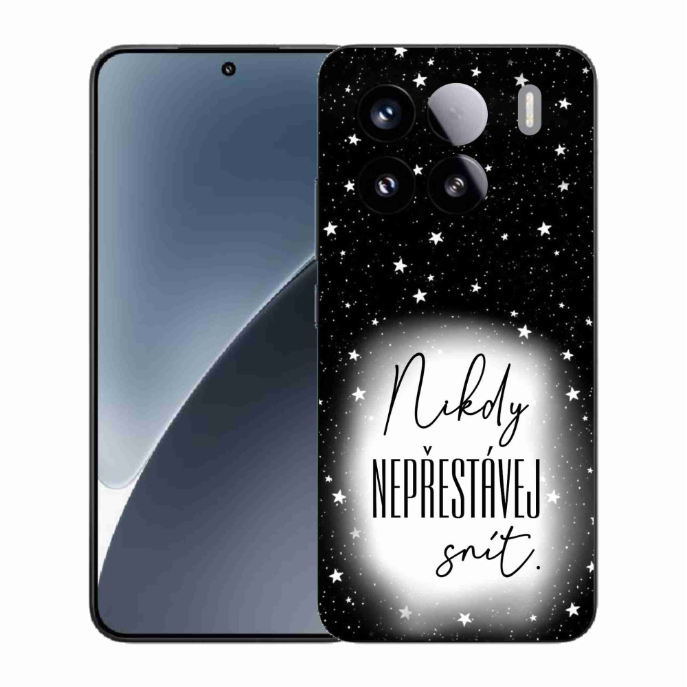 Gél borító mmCase a Xiaomi 15 - Idézet 1 fehér és fekete háttérrel