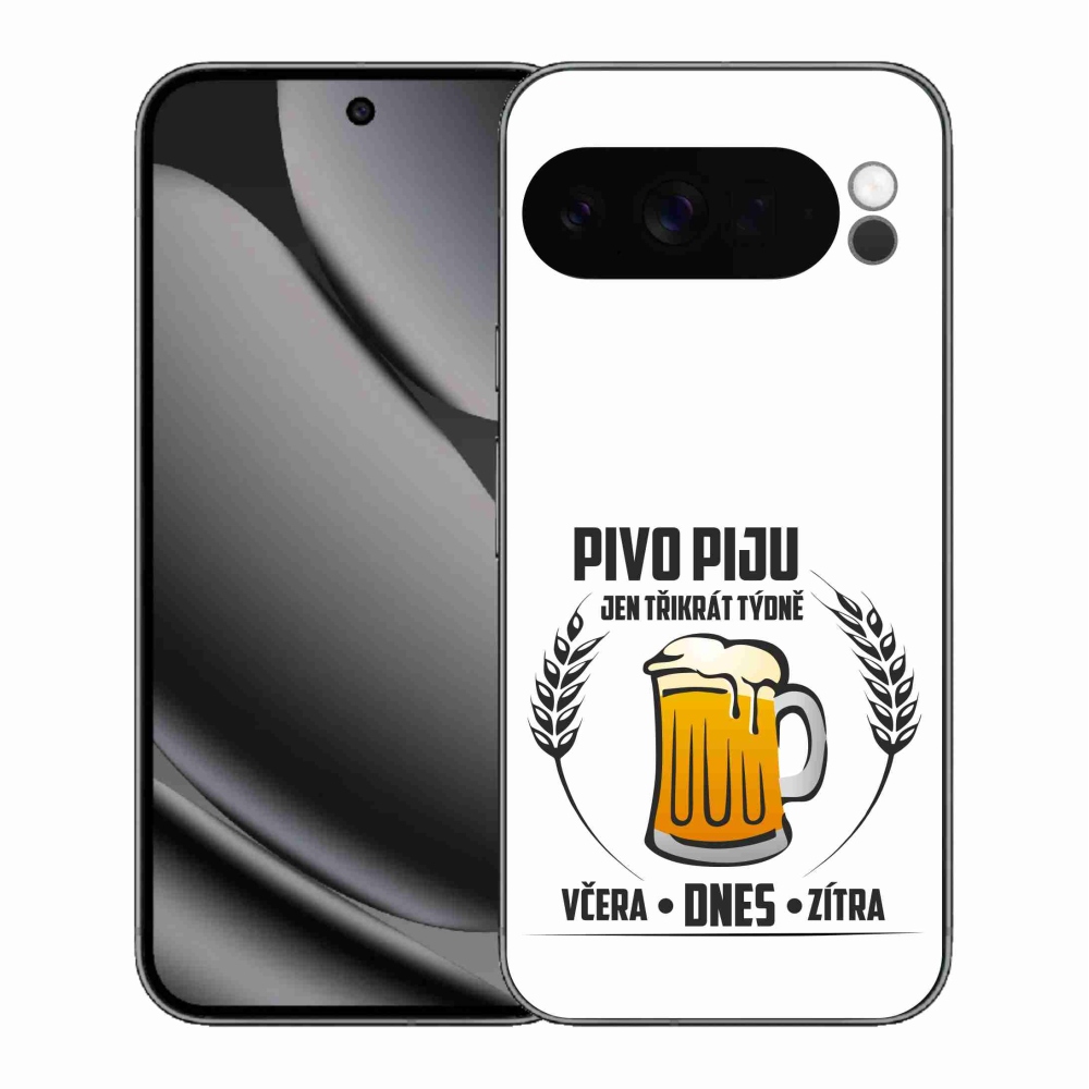 Gél borítás mmCase a Google Pixel 10 Pro XL-hez - sör motívum fehér háttérrel