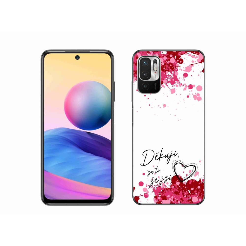 Gél borító mmCase a Xiaomi Poco M3 Pro/5G-hez - love text 2 fehér háttérrel