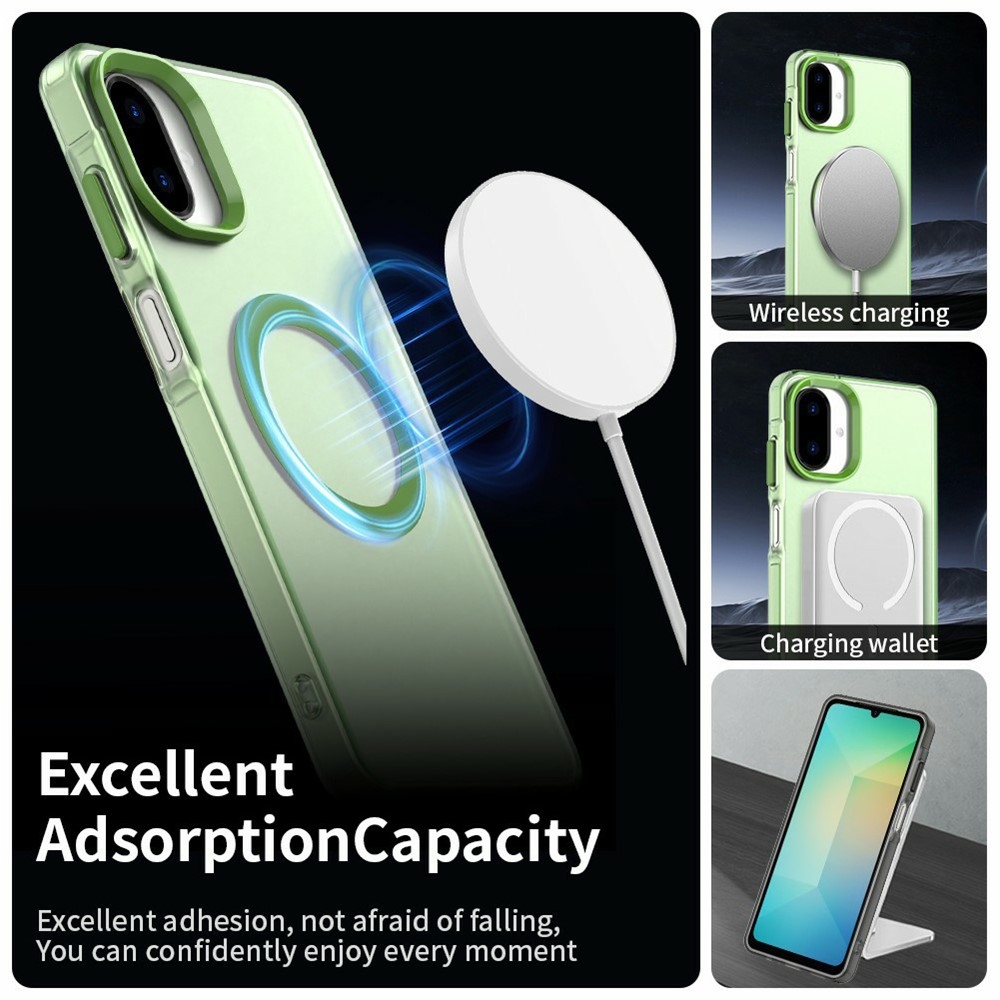 Candy zselés tok MagSafe Samsung Galaxy A07 4G - zöld