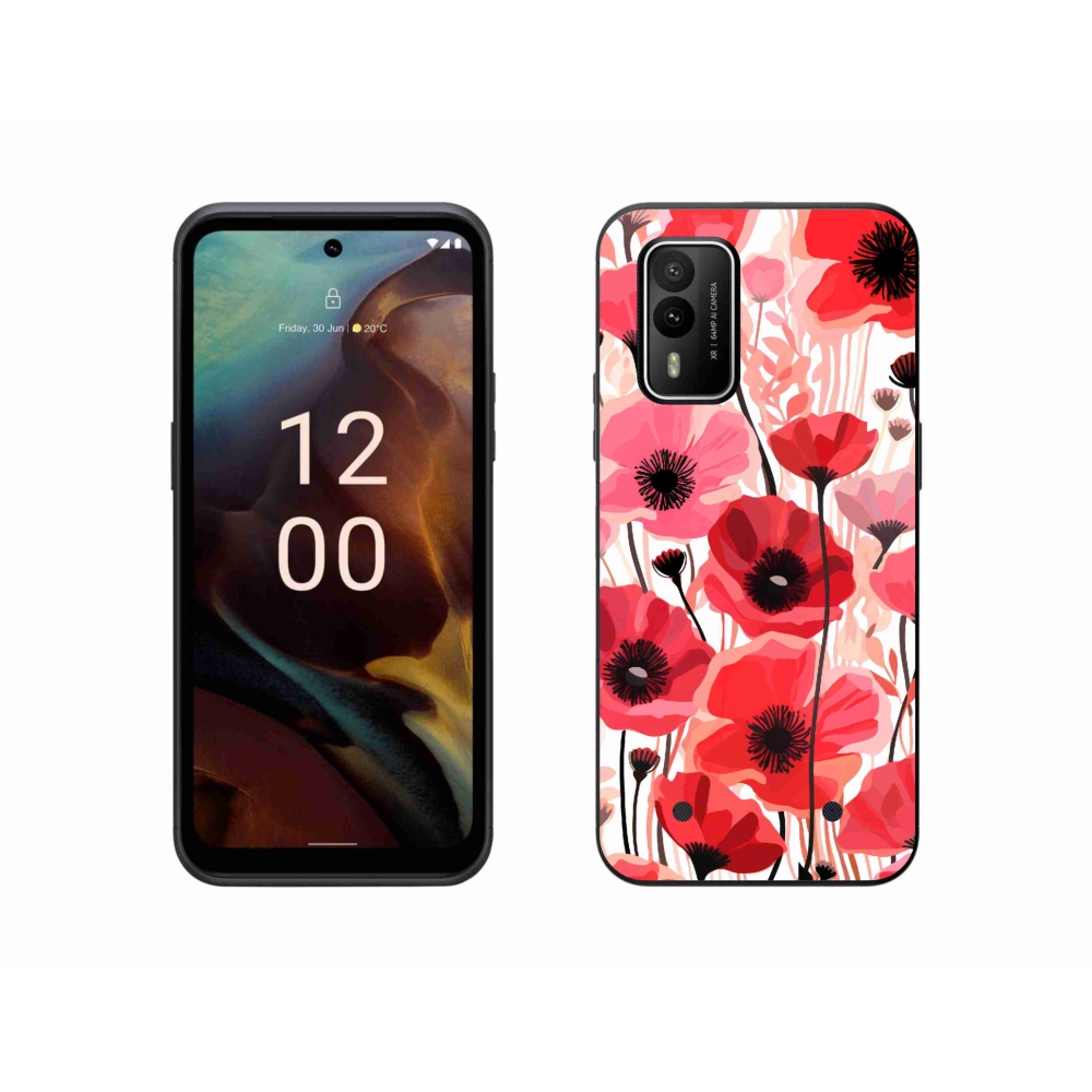 Zselés borítás mmCase a Nokia XR21 készülékhez - mákos 1