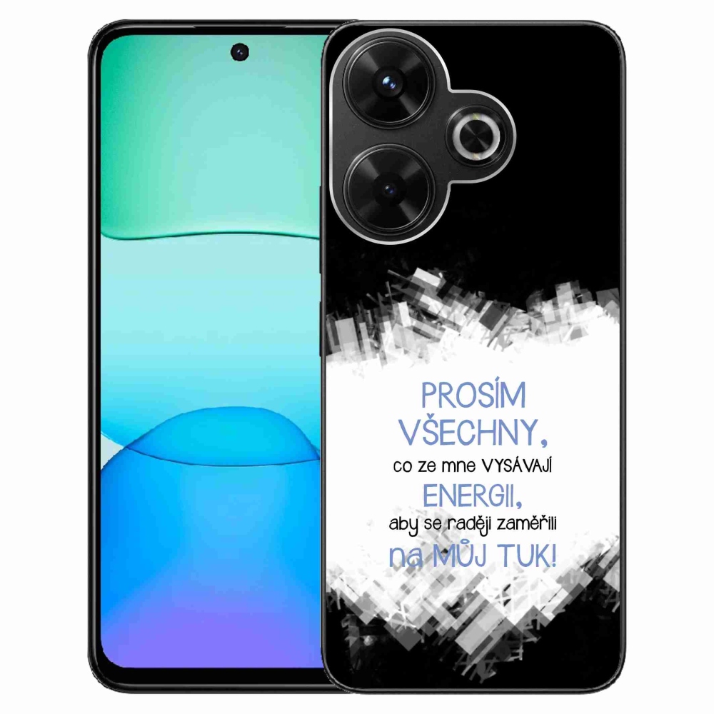 Gél borító mmCase a Xiaomi Redmi 13 4G/Poco M6 4G - vicces szöveg 1 kék